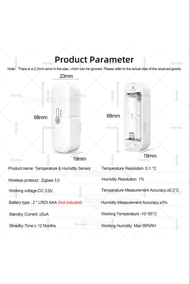 Zigbee 3.0 Temperature And Humidity Sensor Indoor Thermometer Hygrometer Monitoring Works with Ho... - 6