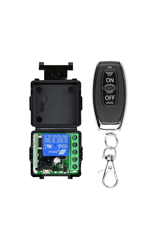 1 remote 1 receiver Universal Gate Remote Control Switch DC 12V RF 433 Mhz Asking Code Relay Receive - 1