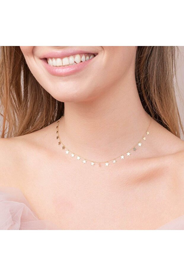 Minimal Kolye Altın Yıldız Zincir Kolye "carina" - 2