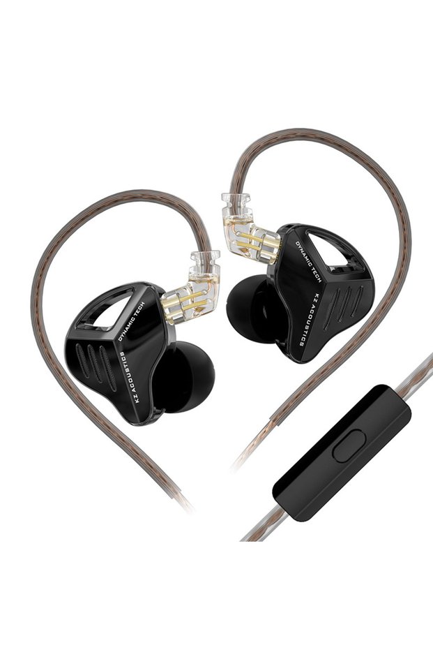 Black With MIC KZ ZVX PRO Dynamic In Ear Earphones HIFI Bass Earbuds Metal Monitor Headphones Sport