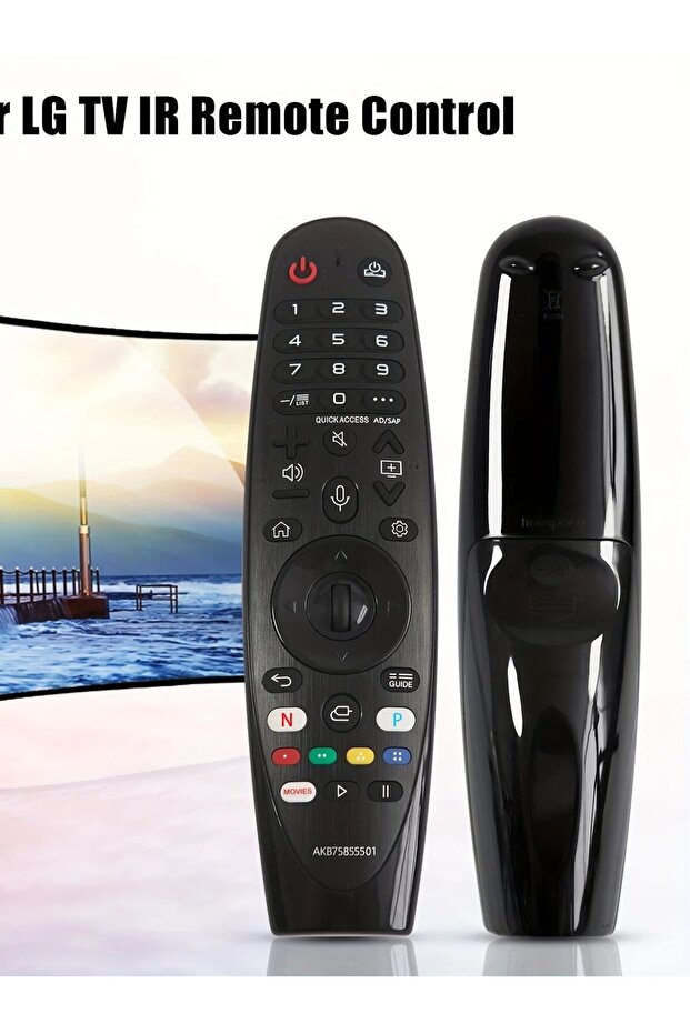 قطعتان من أجهزة التحكم عن بعد العالمية السوداء البديلة لجميع موديلات التلفزيون، تصميم بسيط، بدون وظيفة صوتية - 8