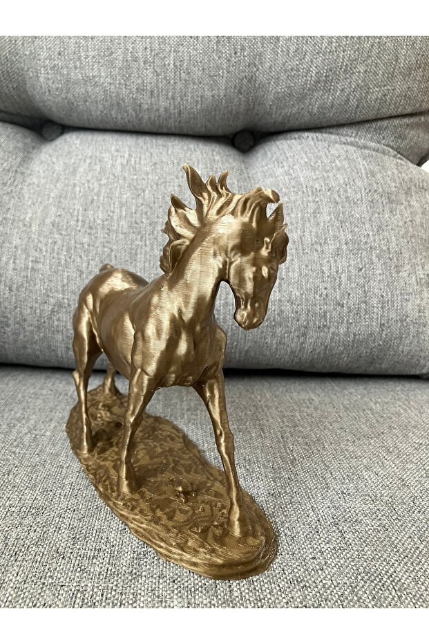 Bronz Gold At Büstü - 3