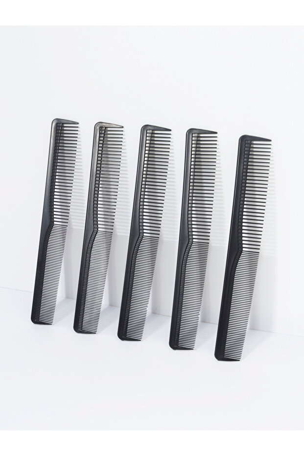 5pcs PTshuangmianshu 5pcs carbon fiber cutting comb, anti-static and heat-resistant, double-sided ha