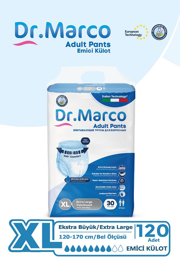 Emici Külot Hasta Bezi Xl-extra Large Beden 120 Adet - 1