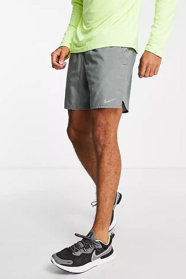 Challenger Dri Fit 7'' 2 In 1 Running Shorts Gray Ikisi Bir Arada Taytlı Koşu Şortu Gri - 3
