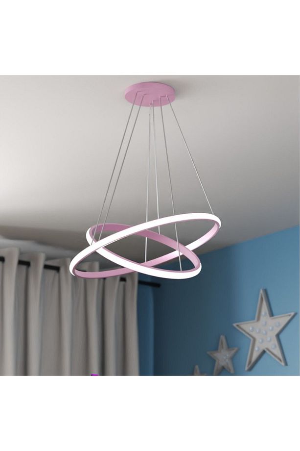Robin 2 'li Pembe Sarkıt Günışığı Ledli Modern Led Avize - 1