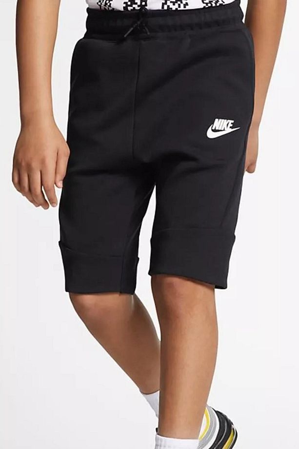 Tech Fleece Unisex Çocuk Şort Siyah - 1