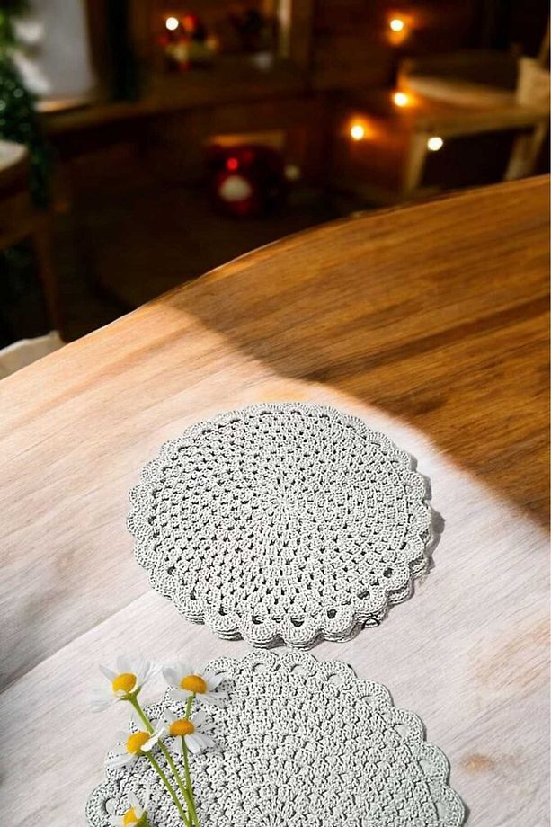 Örgü Cotton Makrome 6 Kişilik Supla Takımı - 3