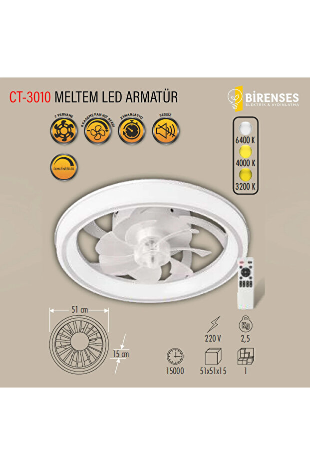 MELTEM LED TAVAN VANTİLATÖRÜ - 1