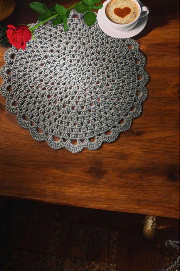 Örgü Cotton Makrome 6 Kişilik Supla Takımı - 1