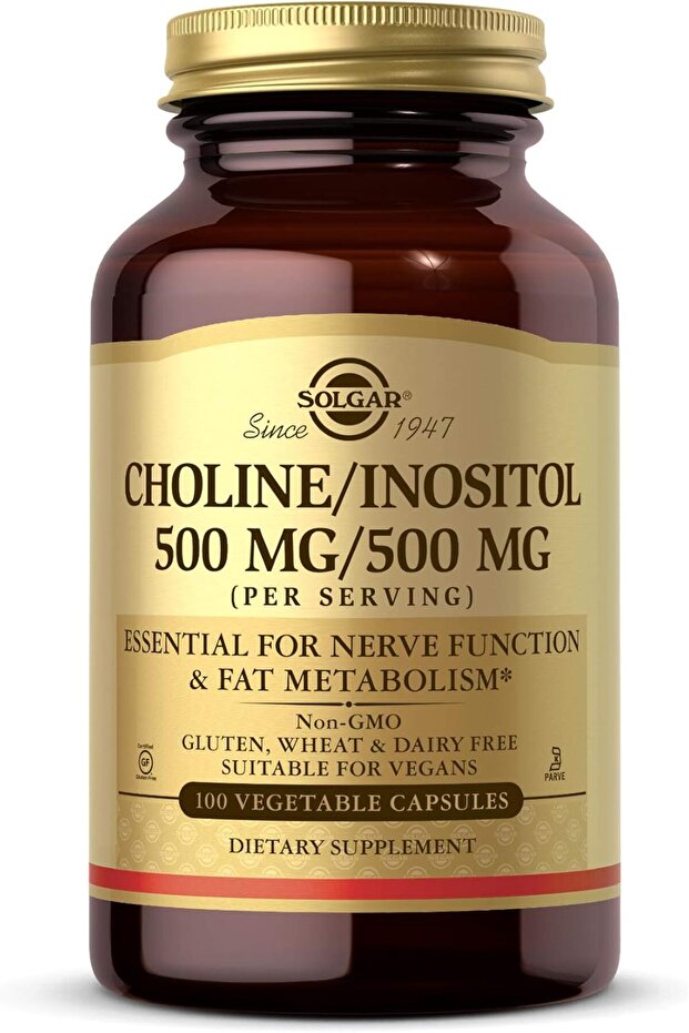 Choline/Inositol 500 Mg, 100 Vegetable Capsules