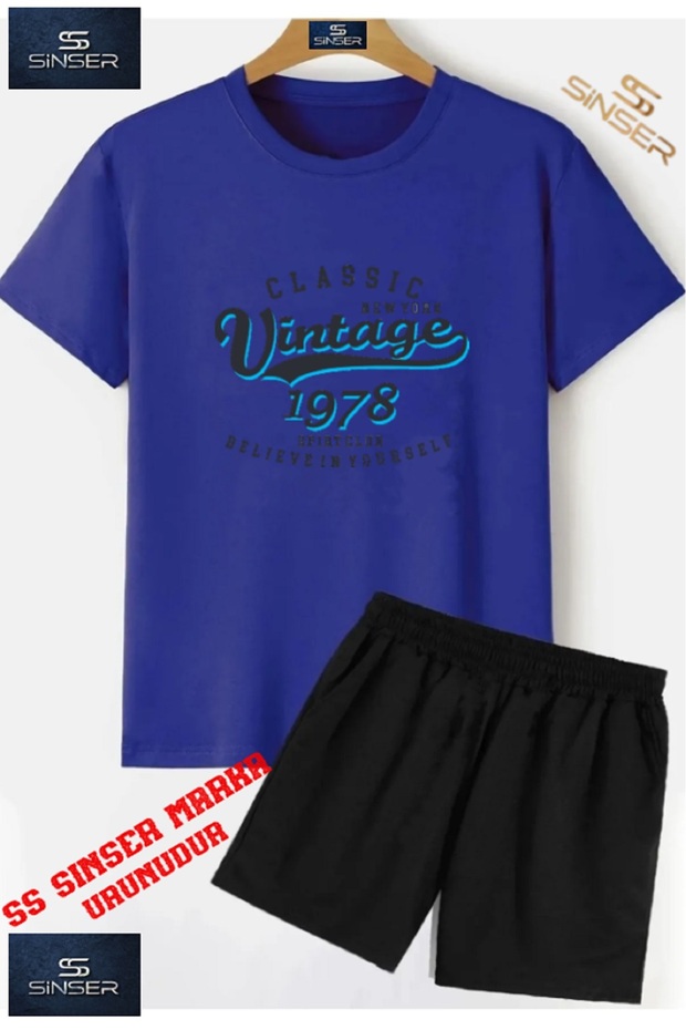 Children's 1978 Vintage New York Custom Printed Crew Neck T-Shirt - Shorts Set