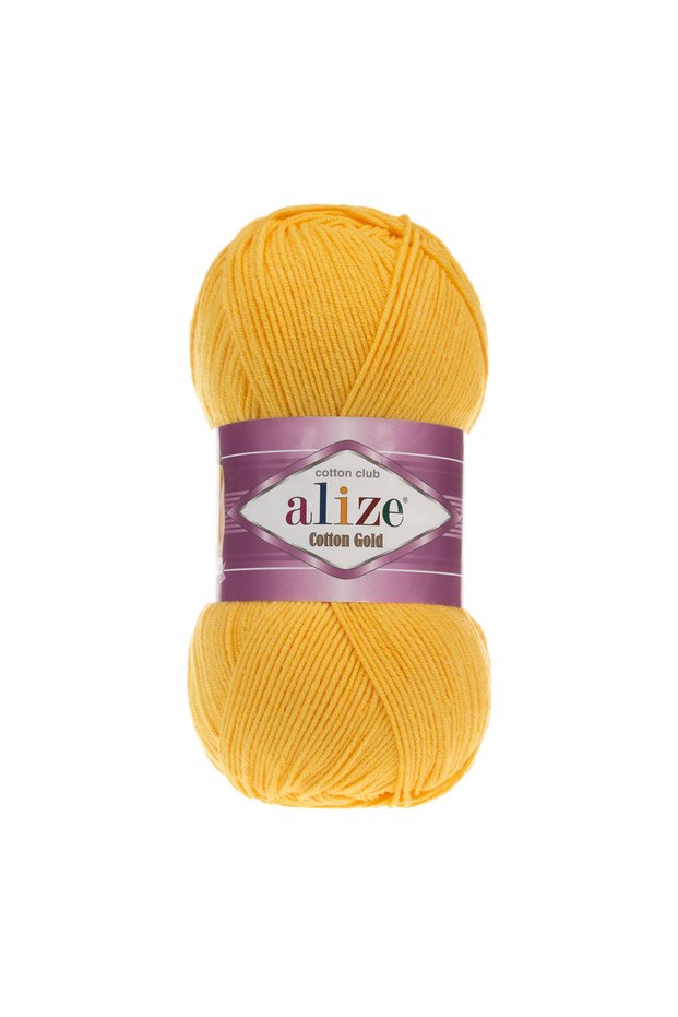 (5 Pieces) Cotton Gold 216- Yellow-Mimosa Flower 5 Pieces 55% Cotton - 45% Acrylic / 100 Gr - 330 m