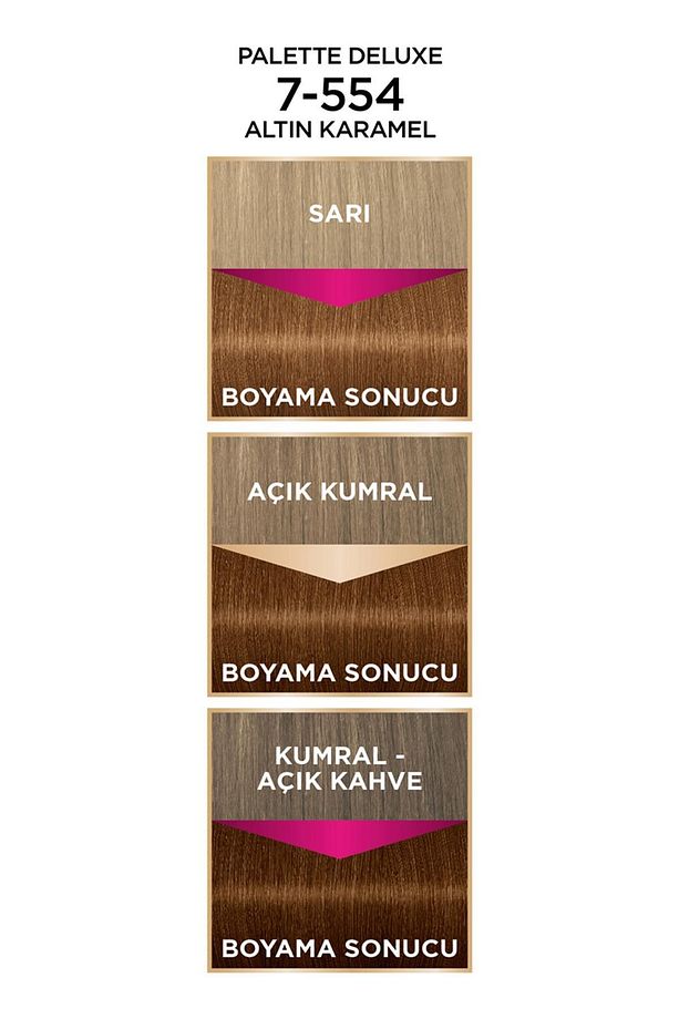 Deluxe Saç Boyası No: 7.554 Altın Karamel - 4