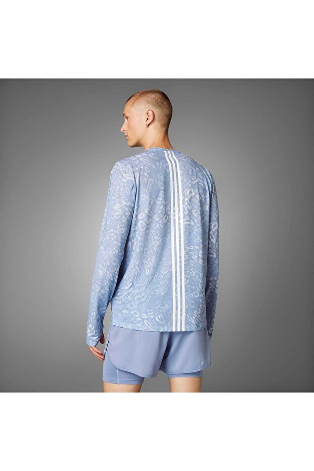 Own The Run Climacool Erkek Mavi Antrenman Sweatshirt (JD7770) - 3