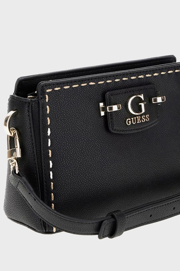 NASTRA MINI CROSSBODY TOP ZIP damska czarna mini torebka HWBG9637720-BLA - 3