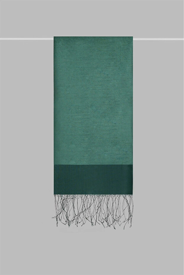 İpekli Çift Kat Tüllü Şal - 2