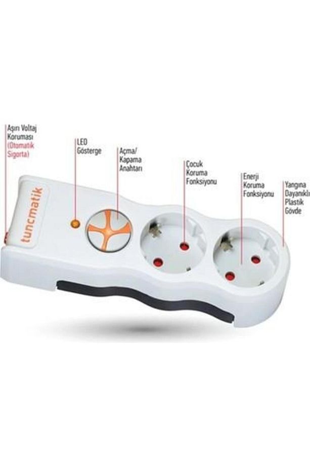 TUNCMATİK POWER 3-SURGE PROTEC.PLUG-1050 JOULWHITE - 3