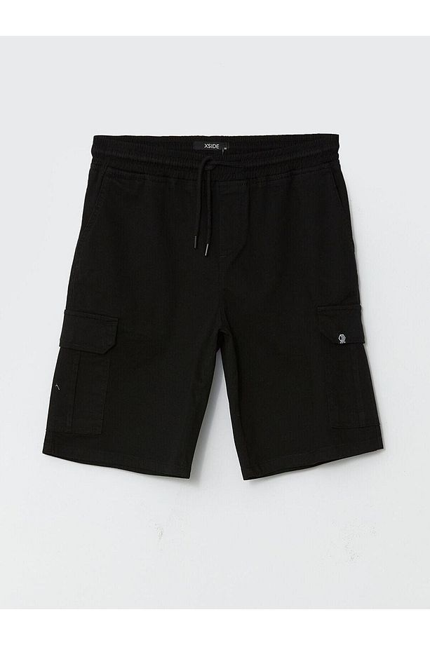 XSIDE Standart Kalıp Gabardin Erkek Kargo Şort - 5