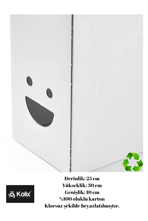 Dergi Dosyası Seti Karton Klasör Gülen yüz Beyaz 2 ADET - 7