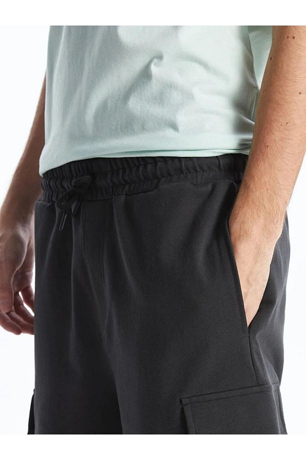 XSIDE Antrasit Slim Fit Erkek Kargo Şort - 3
