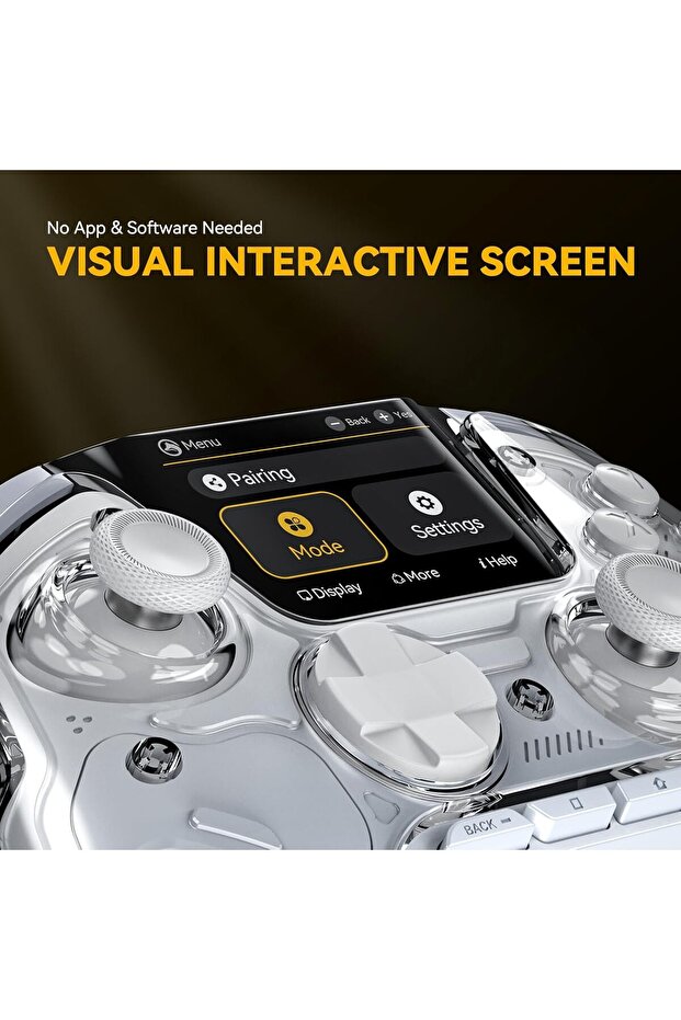 وحدة تحكم الألعاب اللاسلكية ManbaOne (بدون انحراف) مع شاشة تفاعلية لأجهزة الكمبيوتر التي تعمل بنظام Windows / Switch / iOS / Andro - 3