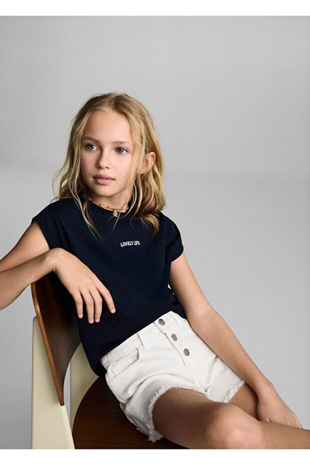 Paçaları dikişsiz denim şort - 5