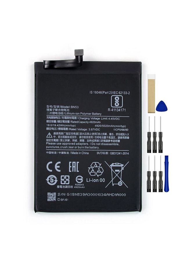 Xiaomi Redmi Note 10 PRO BN53 Uyumlu Batarya Pil Tamir Seti Ve Pil Bandı Hediyeli - 1