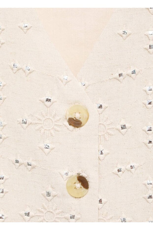 Ayna işlemeli yelek - 6