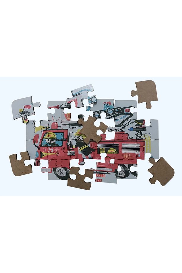 Firefighting Vehicle - İtfaiye Aracı / Small Puzzle 3-7 Yaş 24 Parça - 2