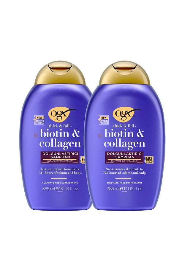 Dolgunlaştırıcı Biotin & Collagen Şampuan 385 ml X 2 Adet - 2