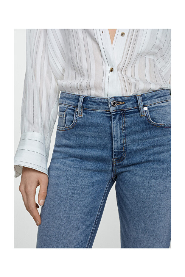 Обтягуючі укорочені джинси - 9