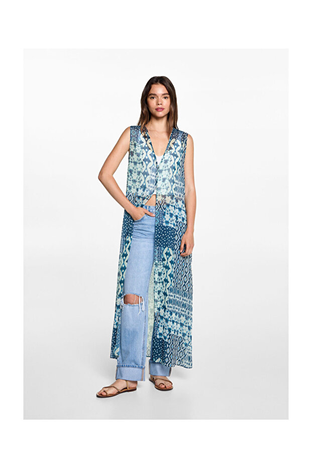 Petrolblaues Mädchenhemd 77062934 - 2