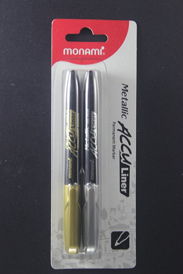 Acculiner Marker Gold and Silver Markör Davetiye Kalemi Seti 2'li - 4