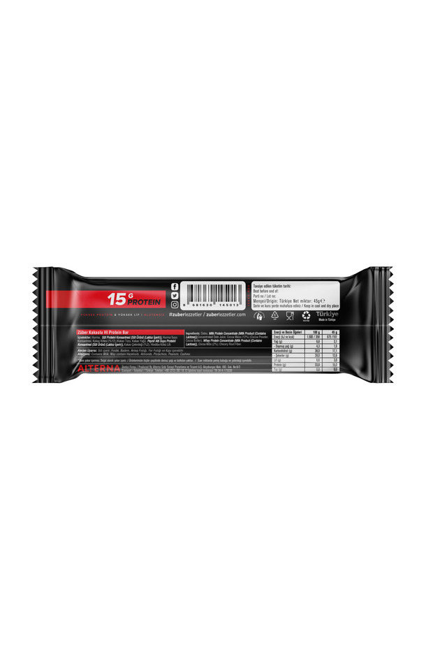 Yüksek Protein Bar Deneme Paketi 45g X 12 Adet - 7