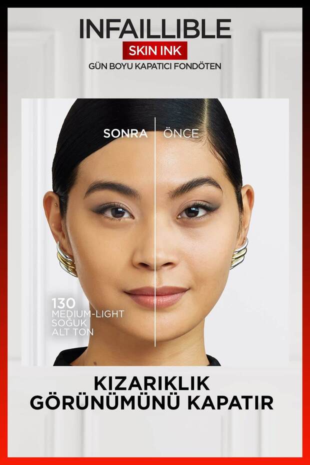 Skin Ink Gün Boyu Kapatıcı Fondöten - Soğuk Alt Ton 130 - 7