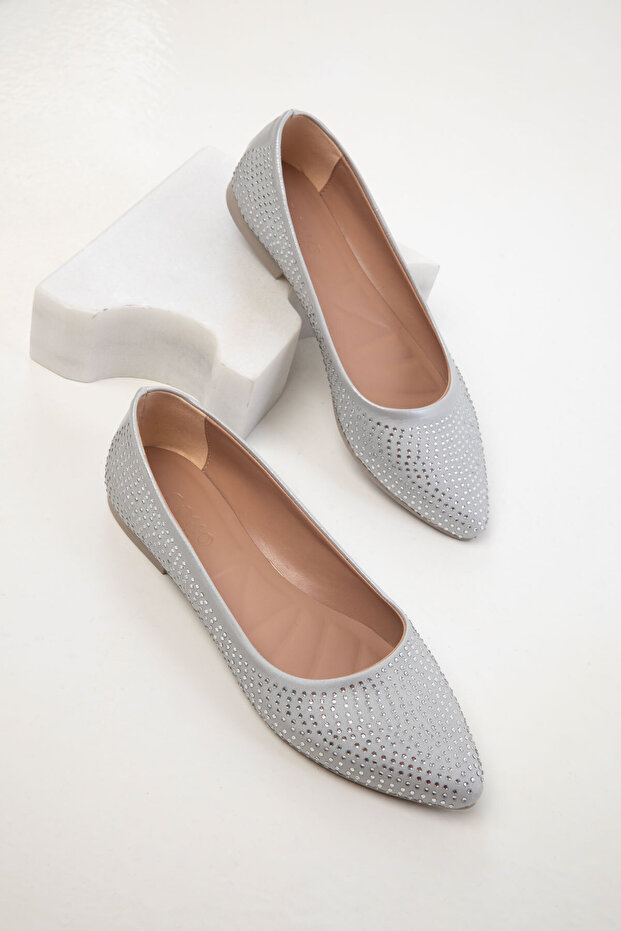 Szare Baleriny Damskie 20573 - 4