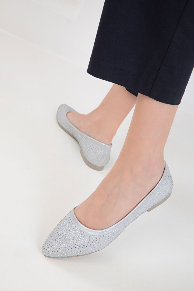 Szare Baleriny Damskie 20573 - 1