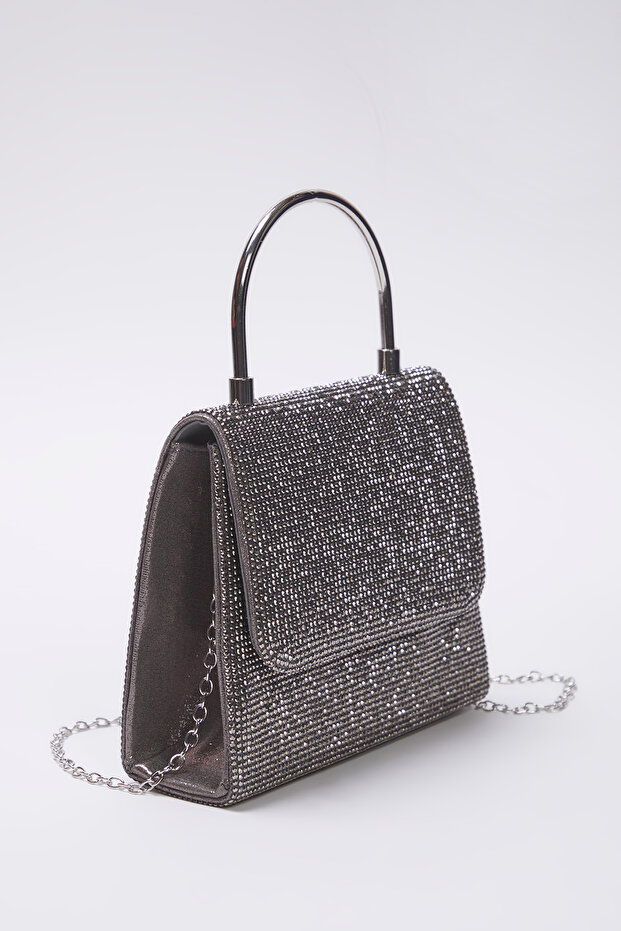 Elegancka damska kopertówka z antracytowym kamieniem TAKSS25OC00066 - 4