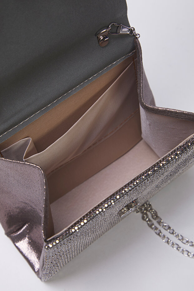 Elegancka damska kopertówka z antracytowym kamieniem TAKSS25OC00066 - 7