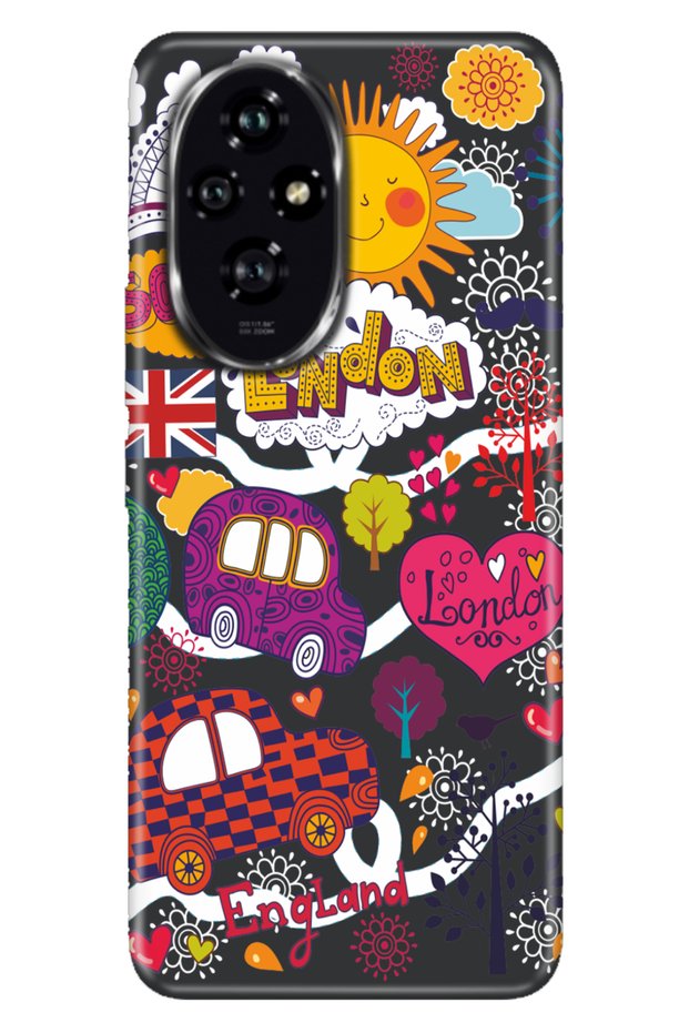 Case for Huawei Honor 200-Pro Case Vintage Silicone Printed Cover London Taxi