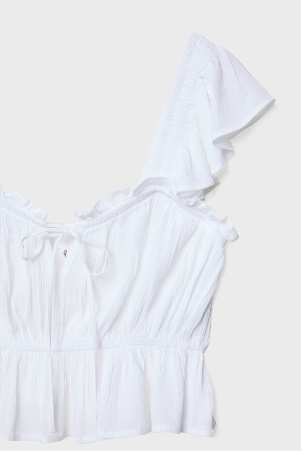 Dökümlü volanlı üst - 8