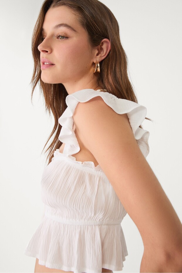 Dökümlü volanlı üst - 3