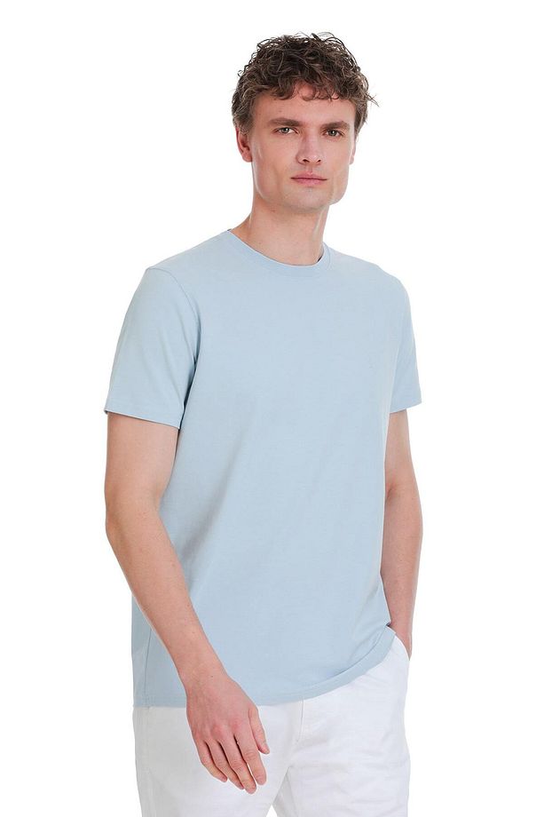 Mavi Regular Fit Bisiklet Yaka Pamuklu Tişört - 3