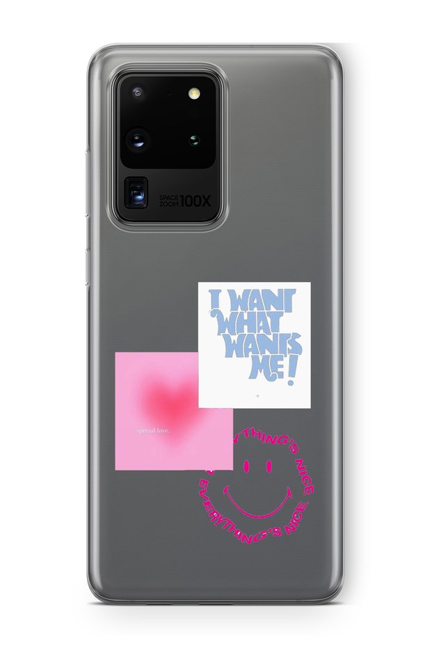 Samsung Galaxy S20 Ultra Compatible Things Nice Design Printed Transparent Case
