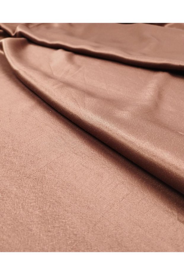 Satin Viscose Brown Color Length: 140 cm