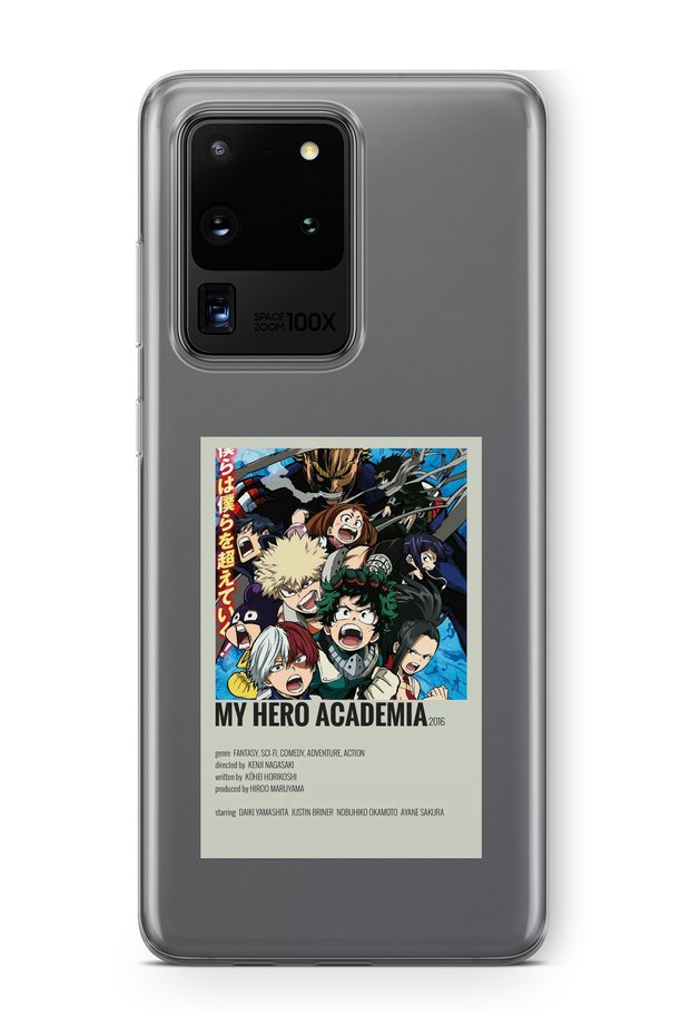 Samsung Galaxy S20 Ultra Compatible My Hero Academia Palaroid Poster Design Printed Transparent Case