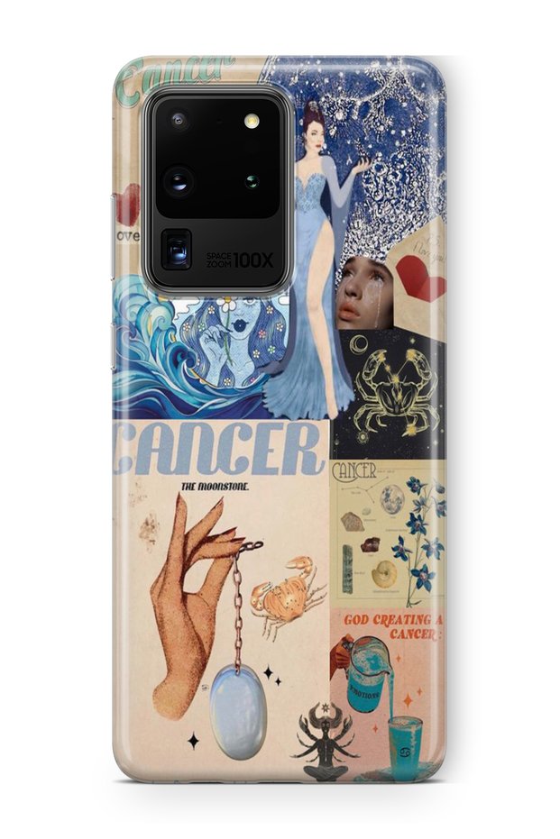 Samsung Galaxy S20 Ultra Compatible Cancer Design Printed Transparent Case