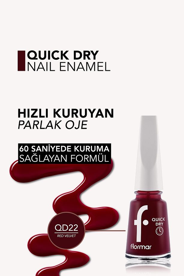Quick Dry Hızlı Kuruyan İnce Yapılı & Parlak Bitişli Oje - 4