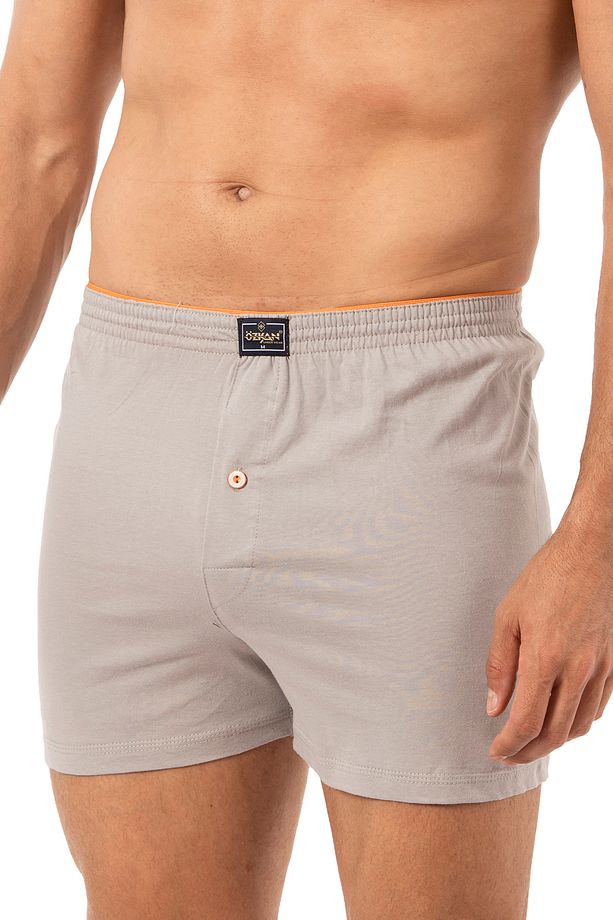 Özkan 0041 3'lü Paket Erkek %100 Pamuklu Şardonlu Klasik Rahat Kesim Havlu Bel Süprem Penye Boxer - 4